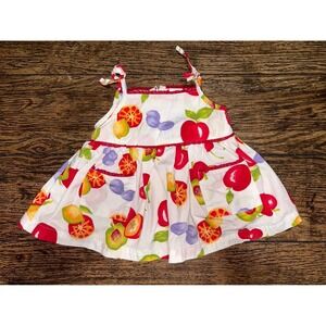 Vintage/y2k miniwear fruit print dress 12 months